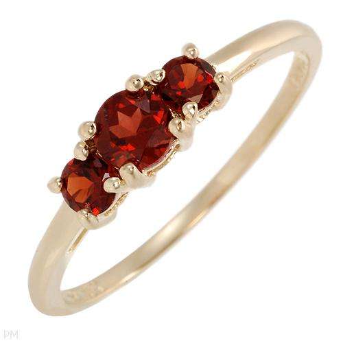 **R2 000.00**Elegant and Beautiful Brand New Three-stone Ring With 0.60ctw Genuine Garnets in Gold