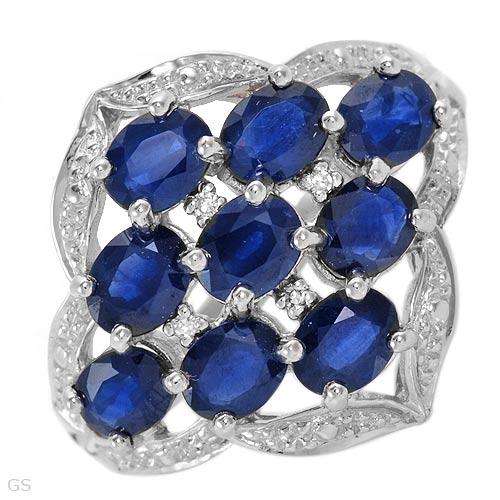 **R28 000.00**Ring With 4.00ctw Precious Stones - Genuine Diamonds and Sapphires in Gold