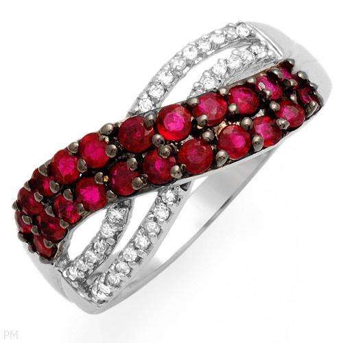 **R12 000.00**Ring With 0.75ctw Precious Stones - Genuine Diamonds and Rubies and White gold