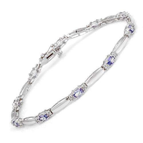 ***R16 500.00***Wonderful Bracelet With 1.40ctw Precious Stones - Genuine Diamonds and Tanzanites Be