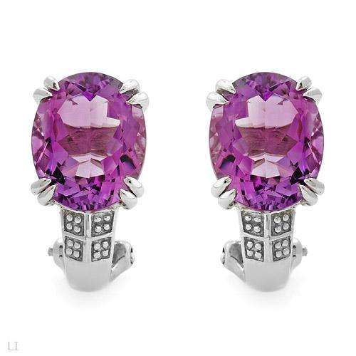 **R700.00** Brand New Earrings With 6.88ctw Genuine Amethysts in 925 Sterling silver Length 18mm