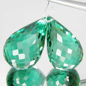 **R3 000.00**38.55CT MATCH OF BRIOLETTE [DRILLED] GREEN AMETHYST