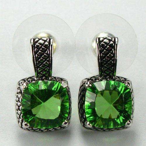 GREEN MYSTIC TOPAZ 925 STERLING SILVER EARRING