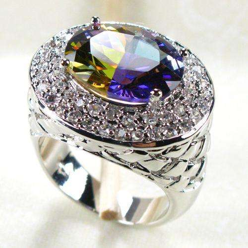 MYSTIC TOPAZ 925 STERLING SILVER GEMSTONE RING #6