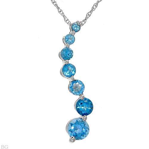 **R1 800**Elegant Brand New Journey Necklace With 0.75ctw Genuine Topazes Made in White Gold