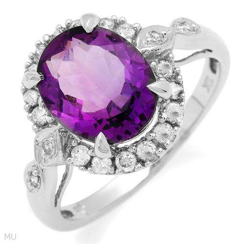 **R9 000.00**Elegant Brand New Ring With 2.40ctw Precious Stones - Genuine Diamonds and Amethyst