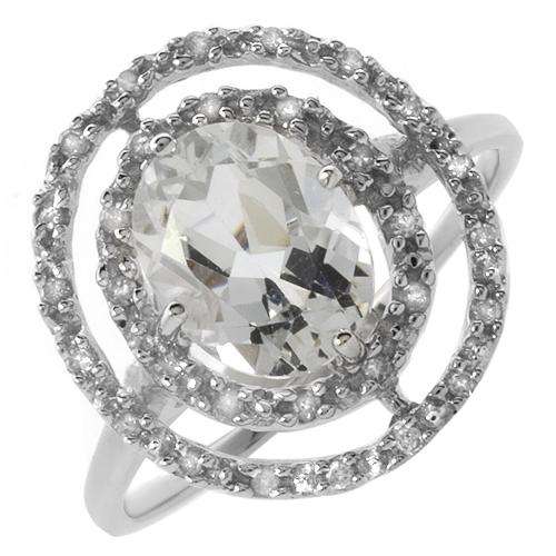 **R6000.00**Elegant and Beautiful Brand New Ring With 2.46ctw - Diamonds and Topaz in gold