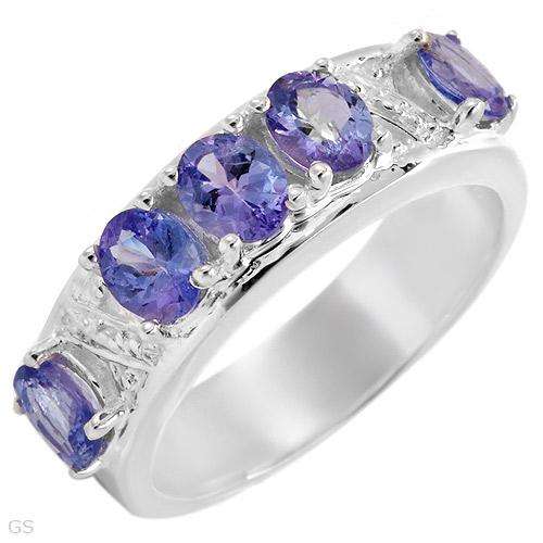 **R1 300.00**Nice Brand New Ring With 1.65ctw Genuine Tanzanites Well Made in 925 Sterling silver. T