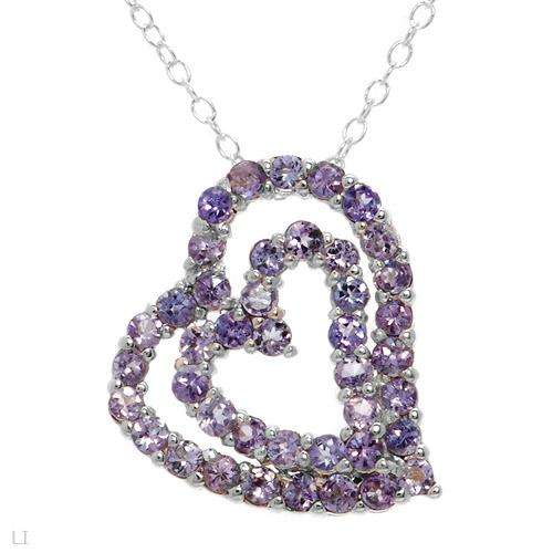 **R1900.00**Nice Brand New Heart Necklace With 2.95ctw Cubic zirconia Designed in 925 Silver