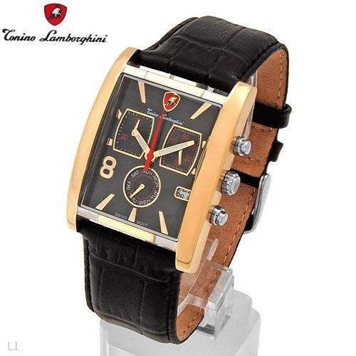 **R23 000.00**Tonino Lamborghini Gentlemens Watch, Swiss Movement Black Leather & 18K/STSL s67mlt/b