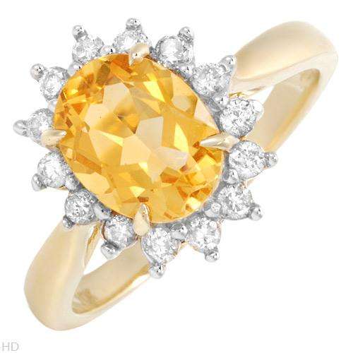 **R11500.00**FPJ Attractive Brand New Ring With 2.15ctw Precious Stones - Genuine Diamonds & Citrine
