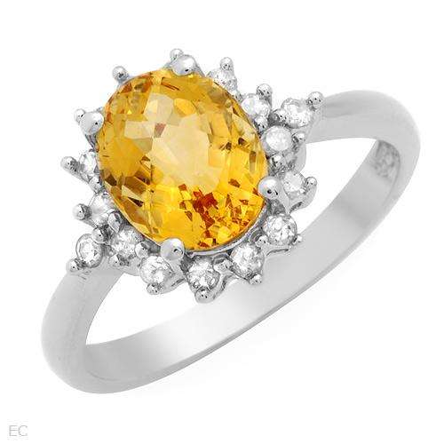 **R8500.00**FPJ Stylish Brand New Ring With 2.15ctw Precious Stones - Genuine Diamonds and Citrine