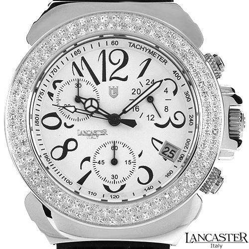***R22 000.00***LANCASTER OLA0226ES Made in Italy Brand New Chronograph Date Watch 0.94ctw Damonds