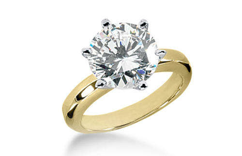 1 DAY ONLY**R35000***1/2 Carat Round Diamond Solitaire Ring in 14K Yellow Gold. 0.50ctw
