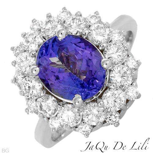 **R104000.00**IGL CERTIFIED***Jaqu De Lili! Vibrant New Ring With 4.05ctw Clean Diamonds & Tanzanite