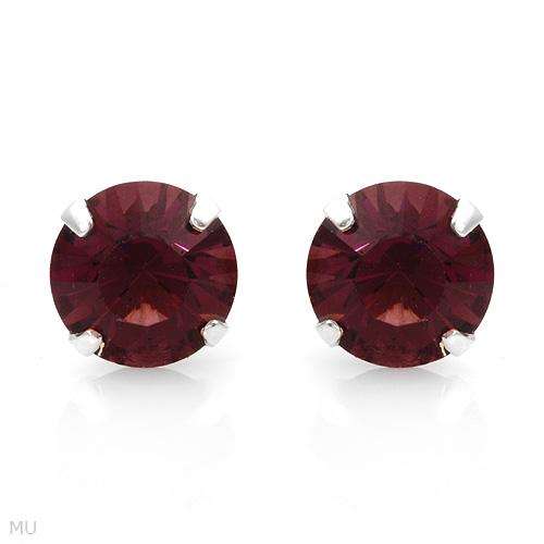 Earrings With Simulated gems in 925 Sterling silver