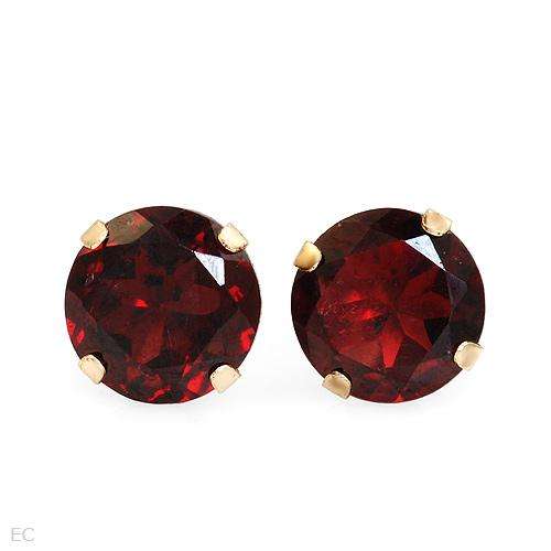 **R300.00**Wonderful Brand New Stud Earrings With 1.30ctw Genuine Garnet Made of Yellow Gold