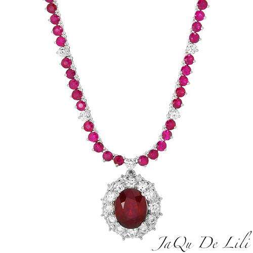 *IGL USA CERTIFIED USD$24 099.00** Jaqu De Lili! Brand New Necklace With 18.95ctw Clean Diamond