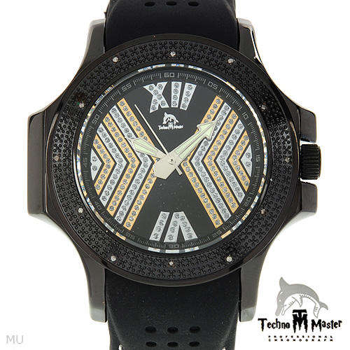 **R4000**TECHNO MASTER Brand New Gentlemens Watch With Genuine Diamonds with interchangeable Straps