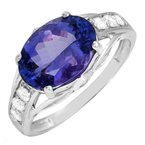 **R77000**Vibrant Brand New Ring With 3.35ctw Precious Stones - Genuine Clean Diamonds and Tanzanite