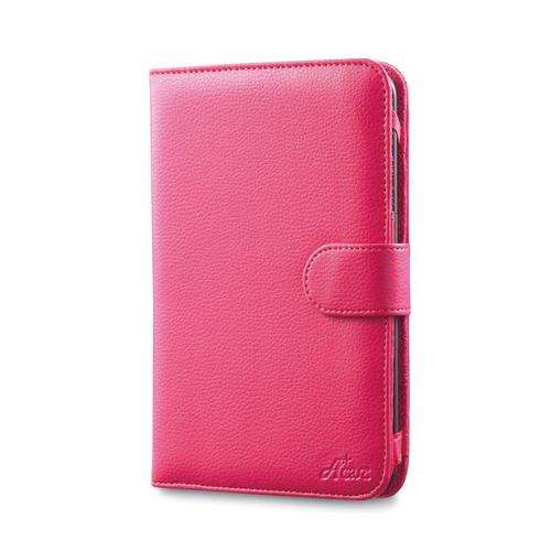 Acase Classic Kindle 3 (Latest Generation) Leather Case (Hot Pink) with Screen Protector Film Clear