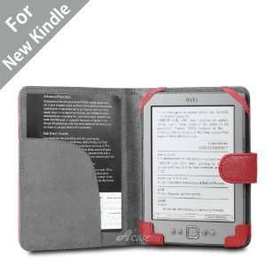 Acase(TM) Classic Kindle (Lastest Generation) Leather Case (RED) for 4th Genertaion
