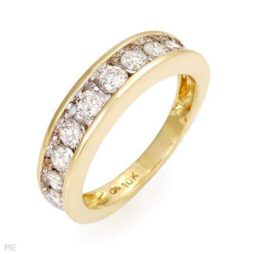 **R22 000.00**Dazzling Channel Ring With 1.00ctw Genuine Diamonds Made of Yellow Gold- Size 7