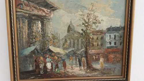 Vintage Oil on Canvas by Caroline Burnett