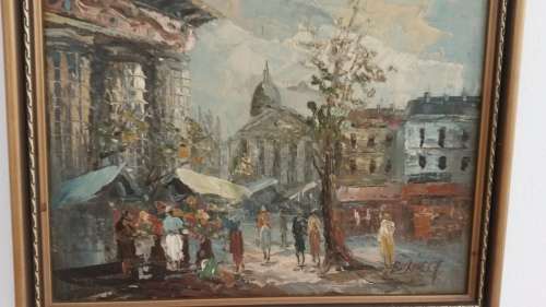 Vintage Oil on Canvas by Caroline Burnett