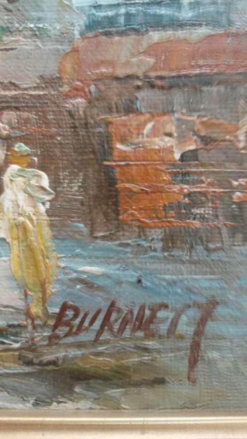 Vintage Oil on Canvas by Caroline Burnett