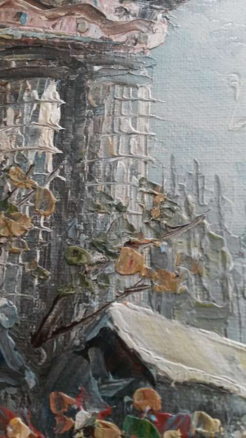 Vintage Oil on Canvas by Caroline Burnett