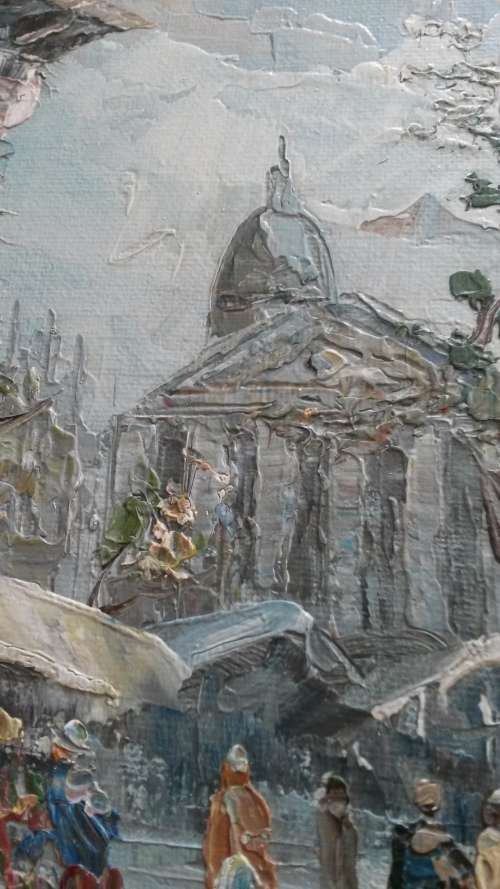 Vintage Oil on Canvas by Caroline Burnett