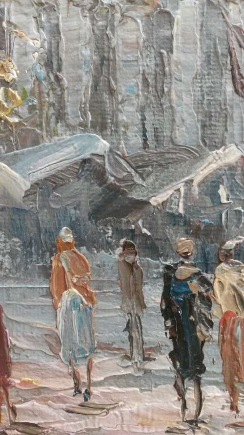 Vintage Oil on Canvas by Caroline Burnett