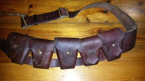 Vintage Leather SAP Ammunition Belt