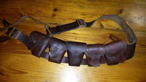 Vintage Leather SAP Ammunition Belt