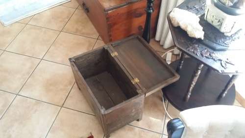 Old English Wooden Coal Box