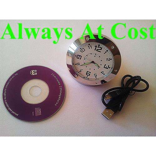 Super Hot !!! Motion Detection Spy Camera Clock Watch DVR 30 FPS Record Cam Pinhole Lens.