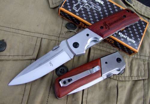 Browning DA50  Hunting Pocket Knife 57HRC Blade Wood Handle - LAST 3 AVAILABLE!!
