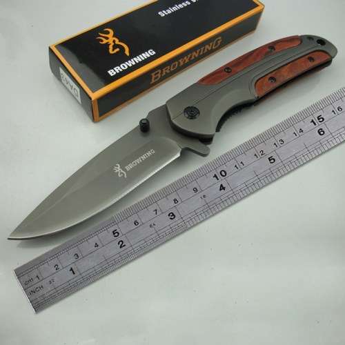 Browning DA43 Folding Knife 3Cr13 Blade Rosewood Handle Titanium Tactical Knife  -3 AVAILABLE!!