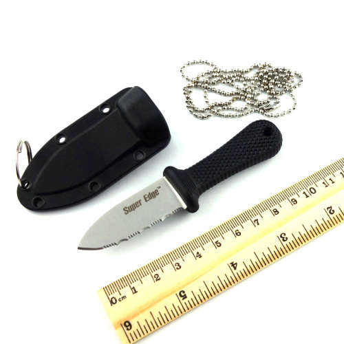 Cold Steel 42SS Super Edge Neck Knife 2" Serrated Blade, Kraton Handle - 5 AVAILABLE!!