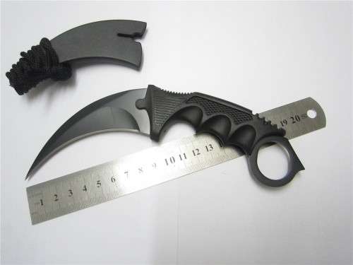 BLACK Counter Strike Titanium Karambit Knife fox Claws necklace knife - ONLY 5 AVAILABLE!!