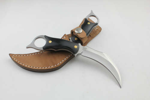 New United Hibben Claw III Full Tang Claw Knife with Leather Sheath