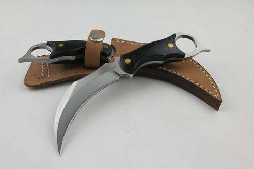 New United Hibben Claw III Full Tang Claw Knife with Leather Sheath