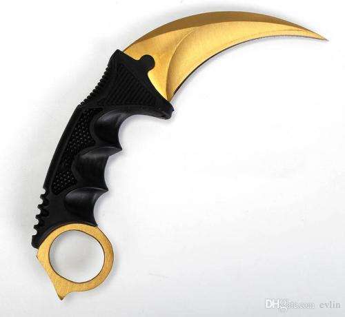GOLD Counter Strike Titanium Karambit Knife fox Claws necklace knife - 5 AVAILABLE!!