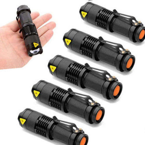 CREE Mini LED Flashlight Rechargeable Adjustable Focus Zoom Light   -  3 Available!!