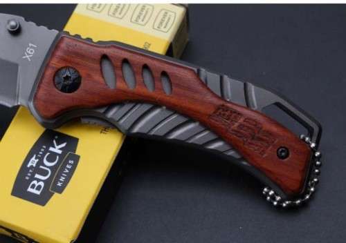 New 2017 Buck X61 folding knife 440C blade 57HRC steel & rosewood handle -  Only 3 available!!