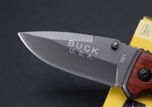 New 2017 Buck X61 folding knife 440C blade 57HRC steel & rosewood handle -  Only 3 available!!