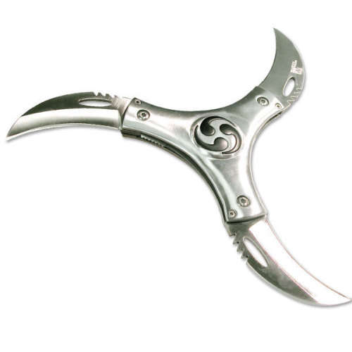 VL-03 FANTASY FOLDING KNIFE THREE 3" CURVED BLADES - LAST 2 AVAILABLE!!