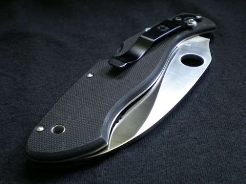 C12GS Folding Knife, 4-1/8" Serrated Blade, Black G10 - 3 Available!!