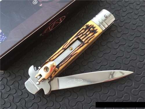 MICROTECH AKC Godfather Knife 440C 56HRC Mirror Blade Polish Xmas Gift - 2 Available!!